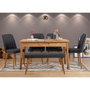 Hanah Home Santiago Atlantic Anthracite Conjunto de Comedor Extensible